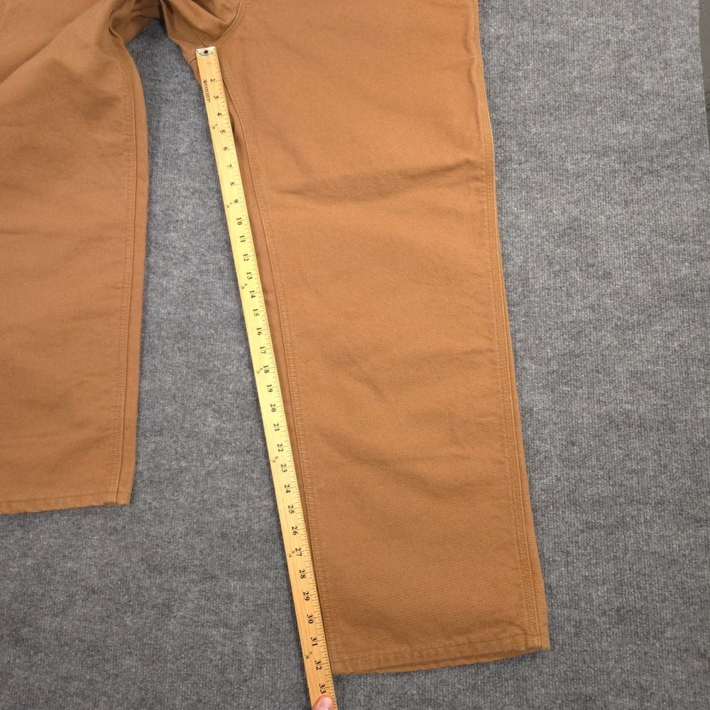 Carhartt Washed Duck Flannel Lined Work Pants Mens 42X32 Brown Made In‎ USA NEW